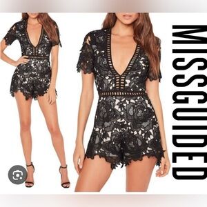 Misguided‎ Ladder Lace Playsuit